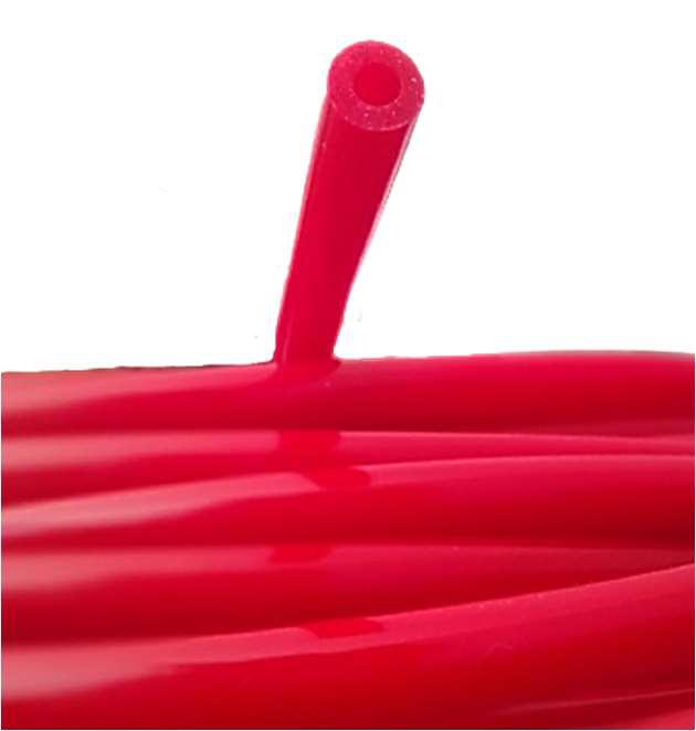 TUBO DE SILICONE VERMELHO 70 SHORE PARA REPROCESSADORA